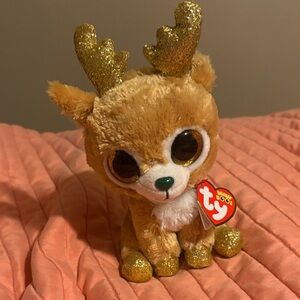 Ty Beanie Boos Golden Reindeer Plush